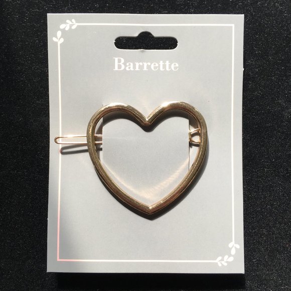 *3/$25* Gold Heart Hair Clip / Barrette - Picture 5 of 5